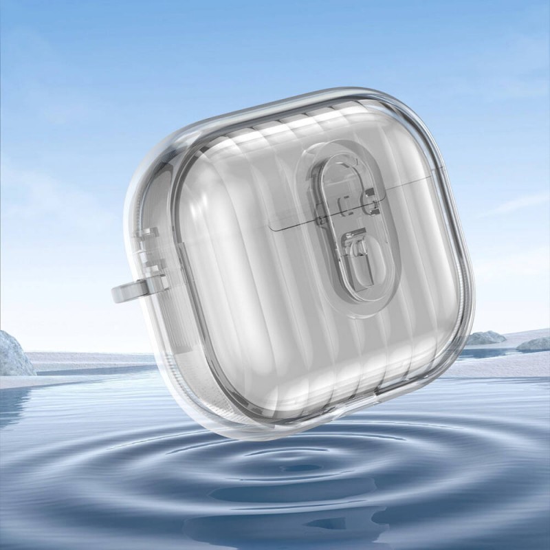 Bal-z Airpods 4 Kılıf Kenarları Renkli Şeffaf Dilimli Silikon Zore Airbag 40 Kılıf