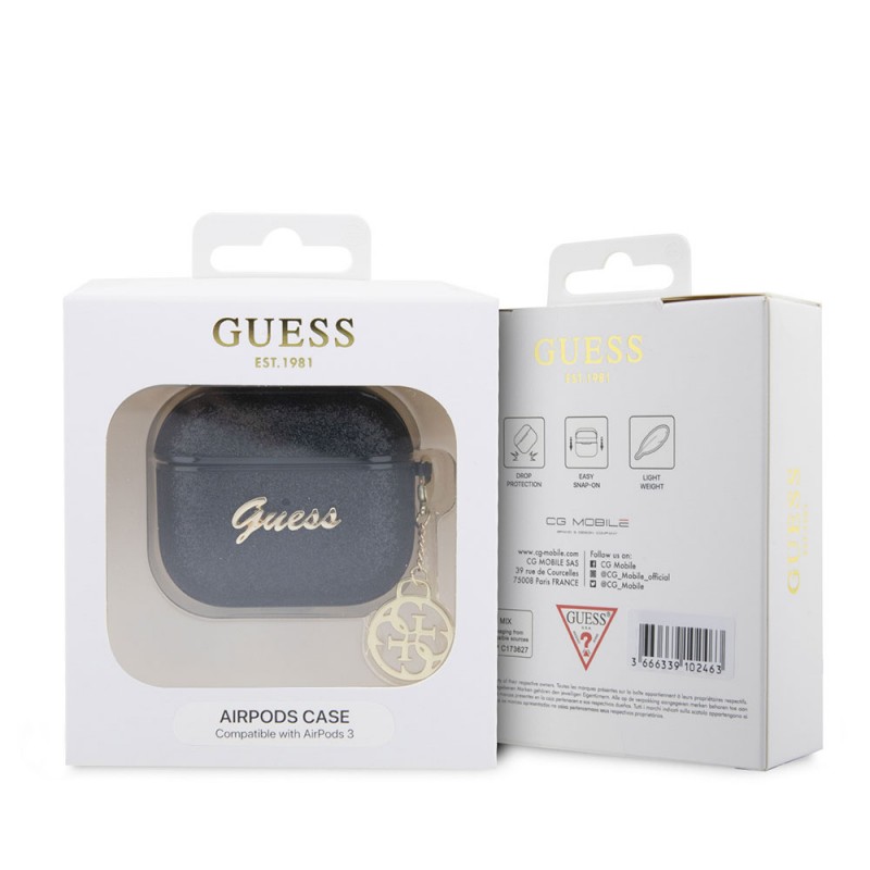 Bal-z Apple Airpods 3. Nesil Kılıf GUESS Glitter 4G Charm Kapak