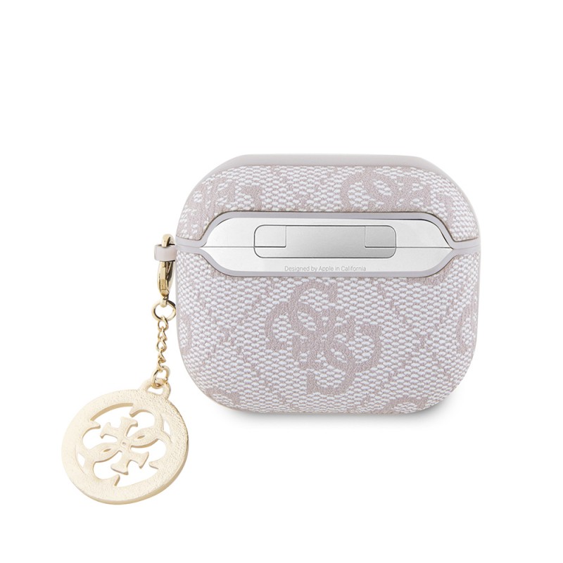 Bal-z Apple Airpods 3. Nesil Kılıf Guess Orjinal Lisanslı 4G Desenli Taşlı 4G Süs Zincirli Kapak