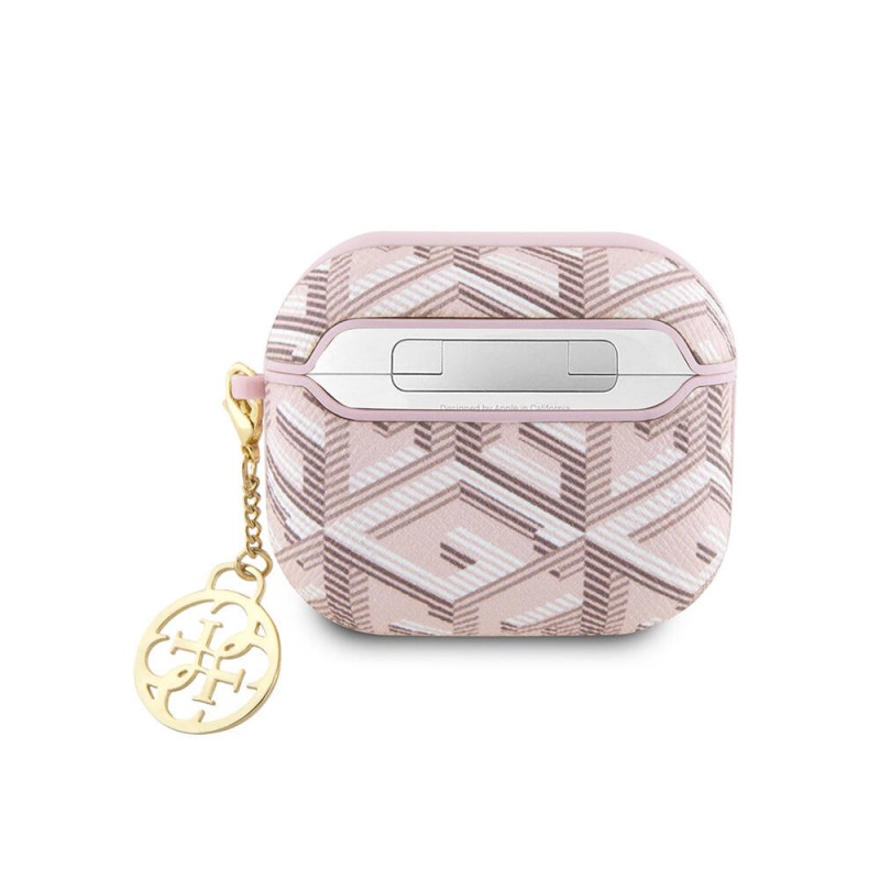 Bal-z Apple Airpods 3. Nesil Kılıf Guess Orjinal Lisanslı G Cube Desenli 4G Süs Zincirli Kapak