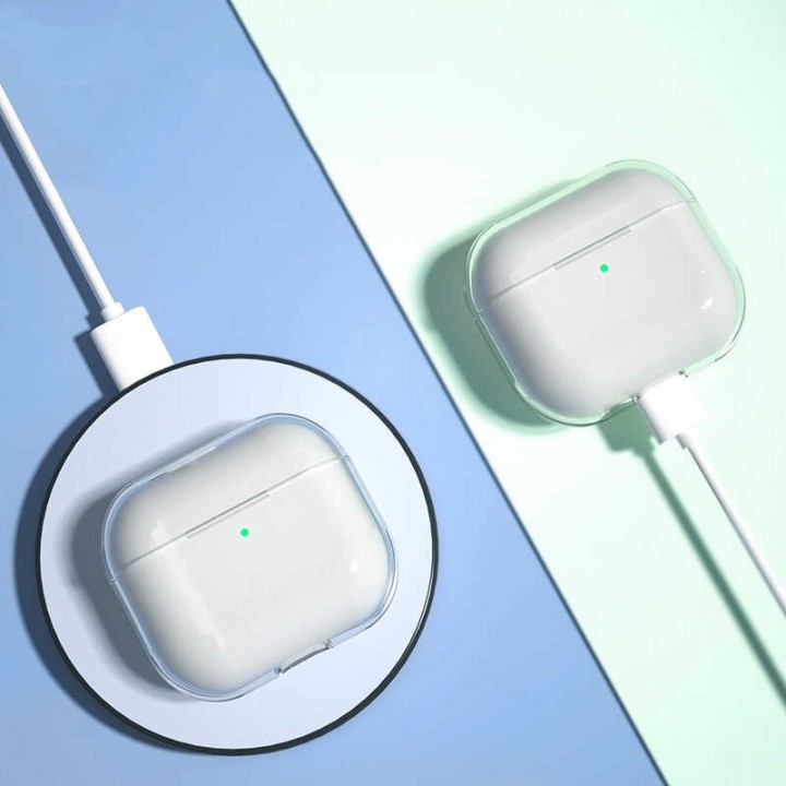 Apple Airpods 3. Nesil Kılıf Şeffaf Sert Kristal Zore Airbag 14 Kılıf