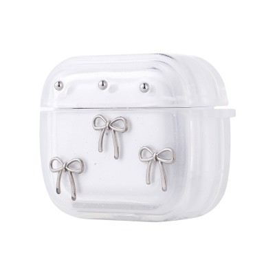 Bal-z Apple Airpods 3. Nesil  Airbag 44 Airbag Tasarımlı Simli Şeffaf Kutup Kılıf