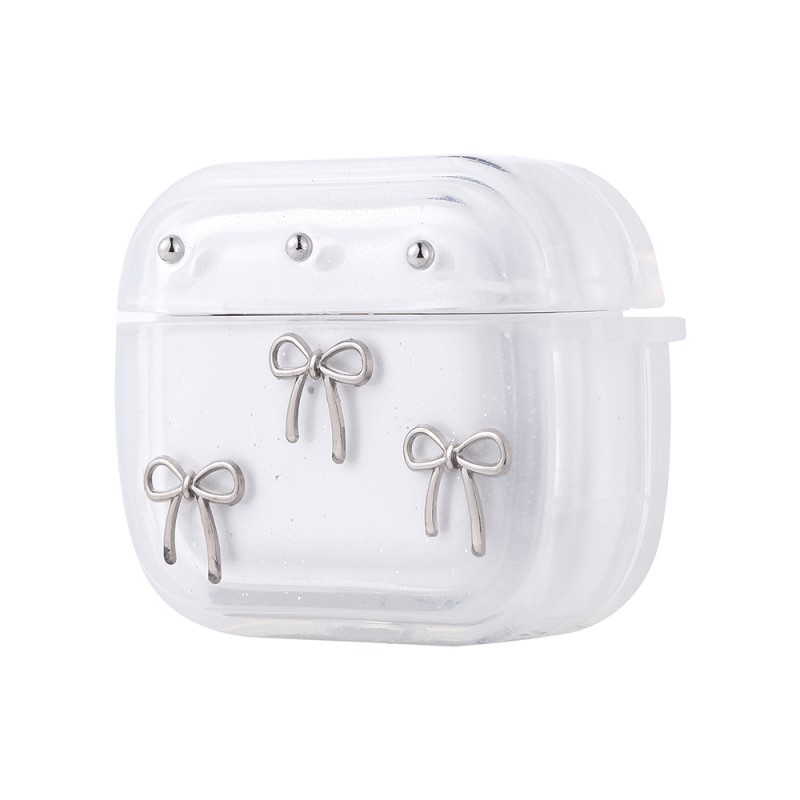 Bal-z Apple Airpods 3. Nesil  Airbag 44 Airbag Tasarımlı Simli Şeffaf Kutup Kılıf