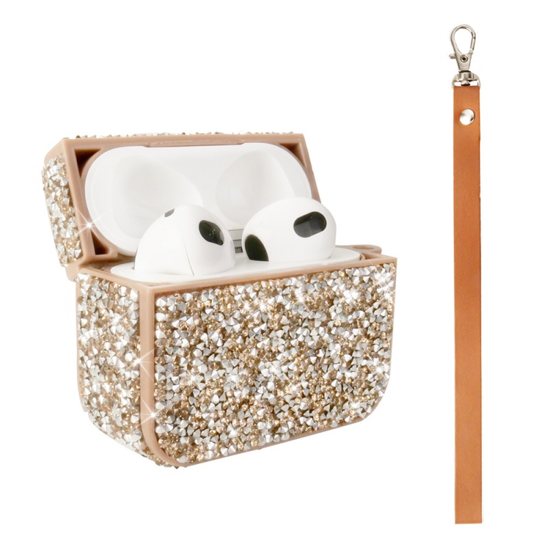 Bal-z Apple Airpods 3. Nesil  Airbag 45 Bilek Askı Aparatlı Simli Şeffaf Kılıf