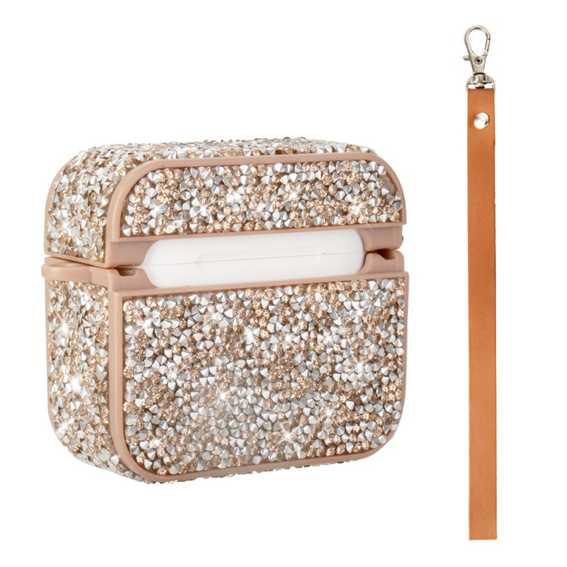 Bal-z Apple Airpods 3. Nesil  Airbag 45 Bilek Askı Aparatlı Simli Şeffaf Kılıf