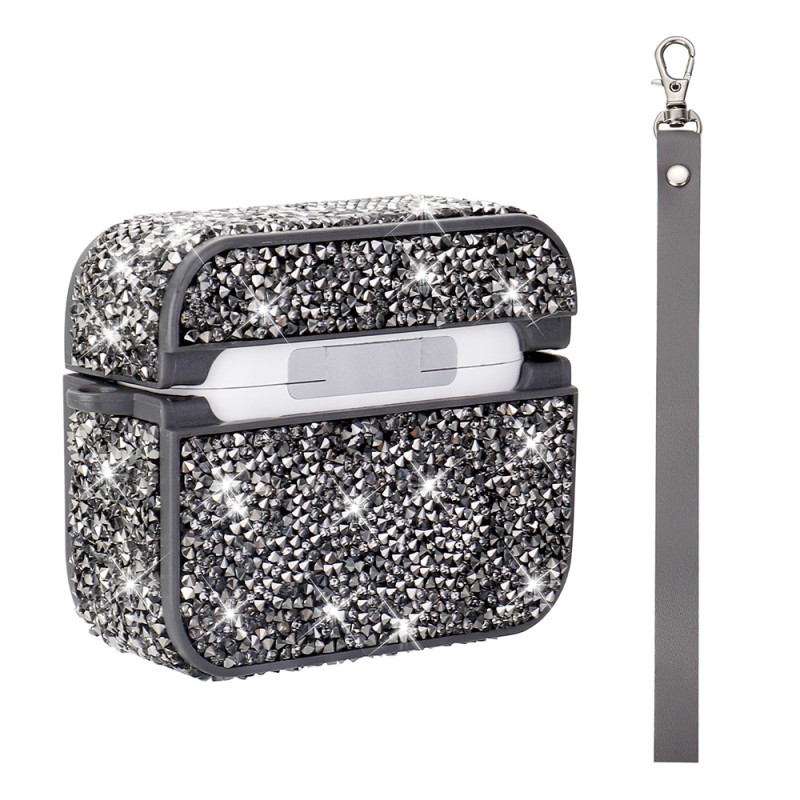 Bal-z Apple Airpods 3. Nesil  Airbag 45 Bilek Askı Aparatlı Simli Şeffaf Kılıf