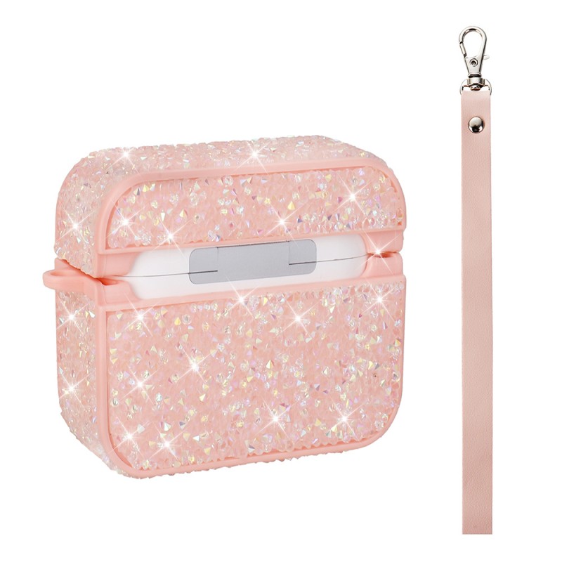 Bal-z Apple Airpods 3. Nesil  Airbag 45 Bilek Askı Aparatlı Simli Şeffaf Kılıf