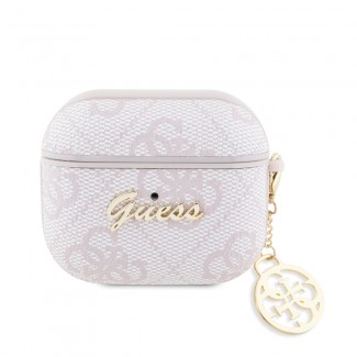 Apple Airpods 3.Nesil Kılıf Guess Orjinal Lisanslı 4G Desenli Metal Script Logolu 4G Charm PU Deri Kapak Apple Airpods 3.Nesil Kılıf Guess Orjinal Lisanslı 4G Desenli Metal Script Logolu 4G Charm PU Deri Kapak