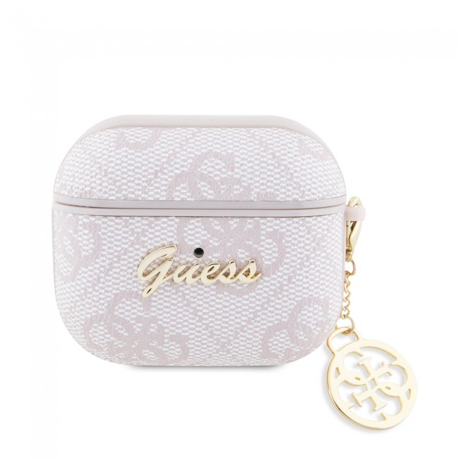 Apple Airpods 3.Nesil Kılıf Guess Orjinal Lisanslı 4G Desenli Metal Script Logolu 4G Charm PU Deri Kapak Apple Airpods 3.Nesil Kılıf Guess Orjinal Lisanslı 4G Desenli Metal Script Logolu 4G Charm PU Deri Kapak