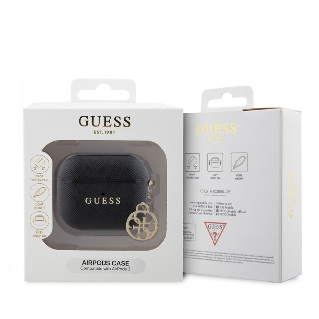 Apple Airpods 3.Nesil Kılıf Guess Orjinal Lisanslı Dokulu 4G Yuvarlak Charm Saffiano Kılıf Apple Airpods 3.Nesil Kılıf Guess Orjinal Lisanslı Dokulu 4G Yuvarlak Charm Saffiano Kılıf
