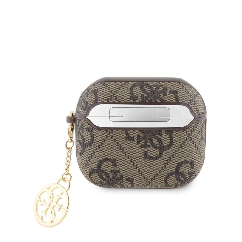 Bal-z Apple Airpods 3.Nesil Kılıf Guess Orjinal Lisanslı PU Deri 4G Desenli 4G Sade Askılı Kılıf