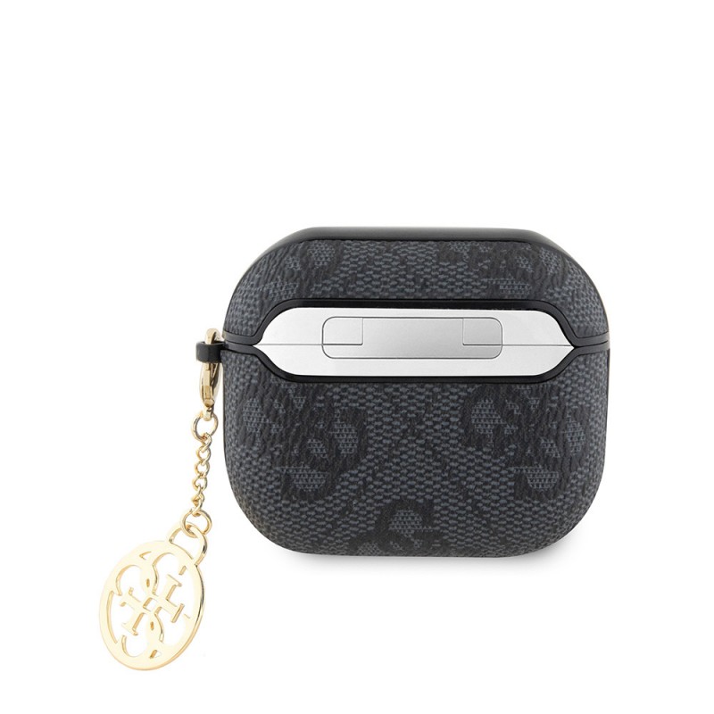 Bal-z Apple Airpods 3.Nesil Kılıf Guess Orjinal Lisanslı PU Deri 4G Desenli 4G Sade Askılı Kılıf