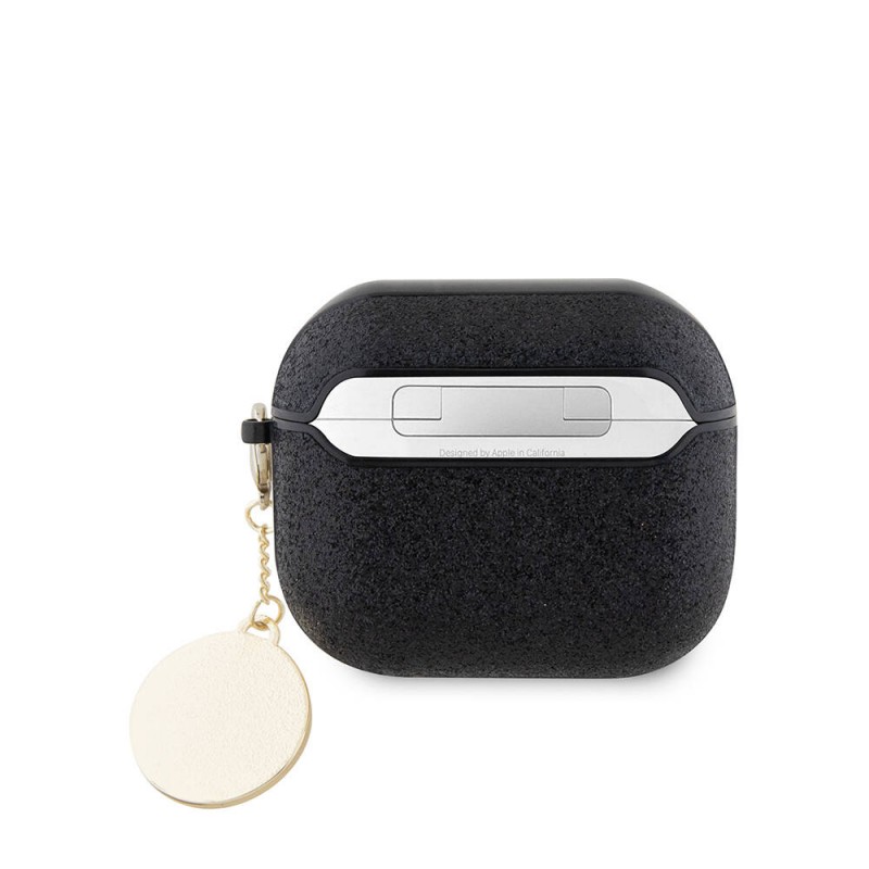 Bal-z Apple Airpods 3.Nesil Kılıf Guess Orjinal Lisanslı PU Deri Mavi Beyaz Çizgili Metal Logolu Kapak