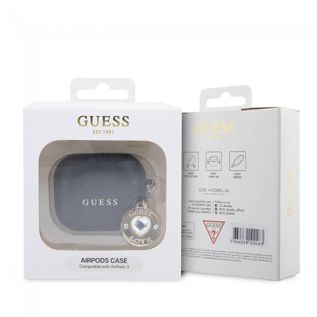 Apple Airpods 3.Nesil Kılıf Guess Orjinal Lisanslı PU Deri Mavi Beyaz Çizgili Metal Logolu Kapak Apple Airpods 3.Nesil Kılıf Guess Orjinal Lisanslı PU Deri Mavi Beyaz Çizgili Metal Logolu Kapak