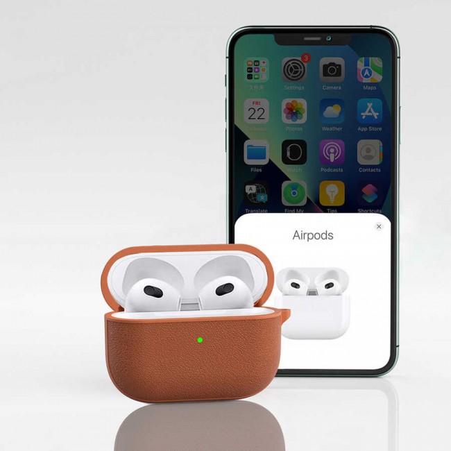 Apple Airpods 3.Nesil Kılıf Wiwu Calfskin Kılıf Apple Airpods 3.Nesil Kılıf Wiwu Calfskin Kılıf