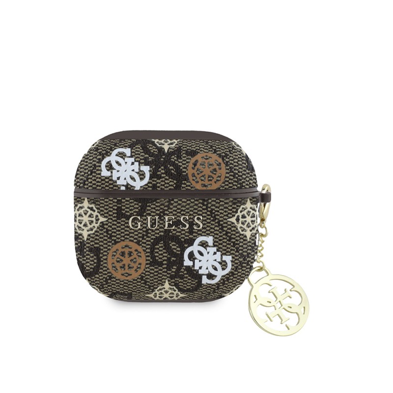 Bal-z Apple Airpods 4 Kılıf Guess Orjinal Lisanslı 4G Desenli Yazı Logolu Peony Kapak