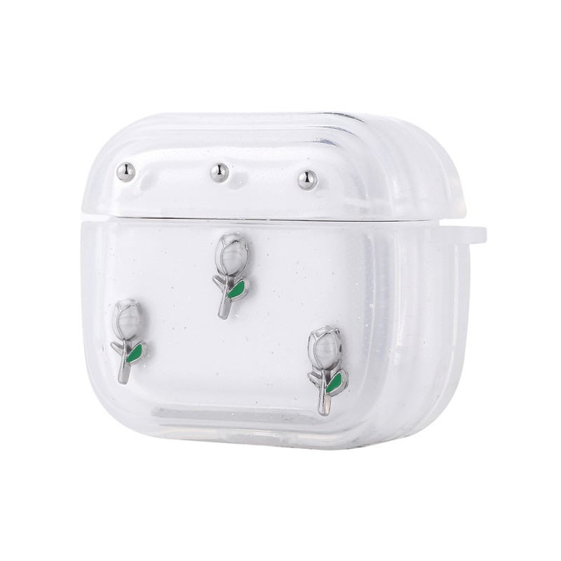 Bal-z Apple Airpods 4 Zore Airbag 44 Airbag Tasarımlı Simli Şeffaf Kutup Kılıf