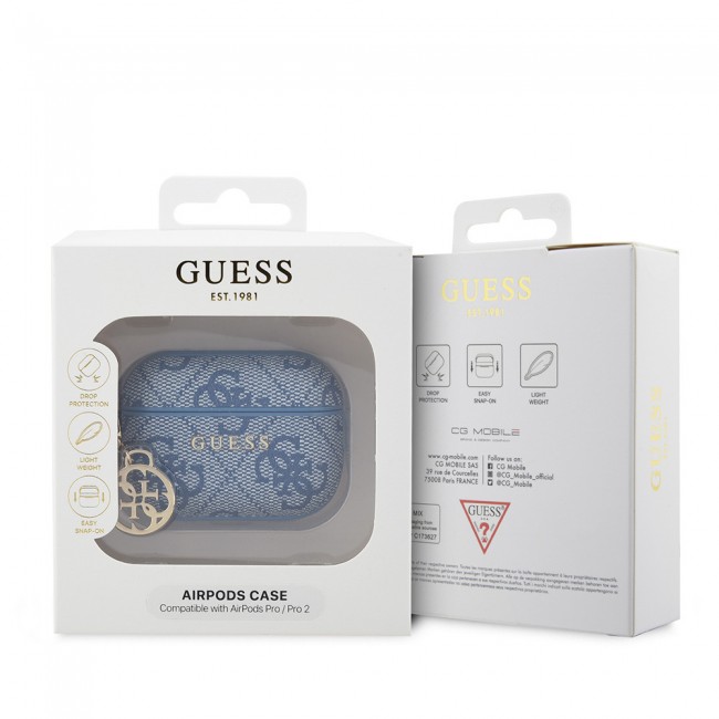 Apple Airpods Pro 2 Kılıf Guess Orjinal Lisanslı 4G Desenli Metal Klasik Logolu 4G Charm PU Deri Kılıf Apple Airpods Pro 2 Kılıf Guess Orjinal Lisanslı 4G Desenli Metal Klasik Logolu 4G Charm PU Deri Kılıf