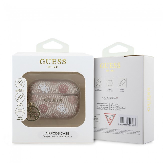 Apple Airpods Pro 2 Kılıf Guess Orjinal Lisanslı 4G Desenli Yazı Logolu Peony Kapak Apple Airpods Pro 2 Kılıf Guess Orjinal Lisanslı 4G Desenli Yazı Logolu Peony Kapak