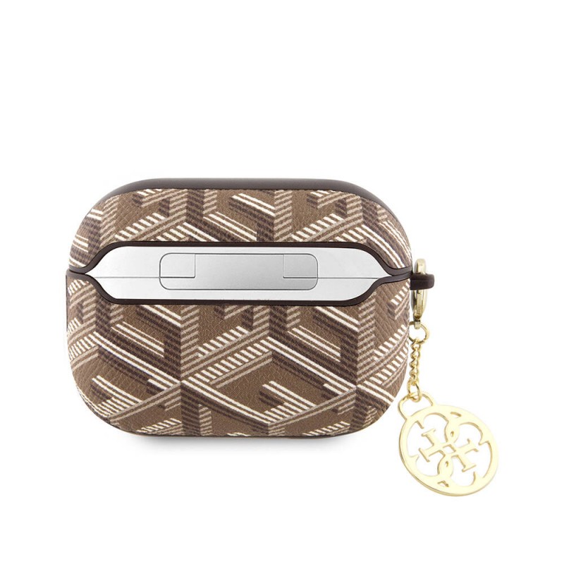 Bal-z Apple Airpods Pro 2 Kılıf Guess Orjinal Lisanslı G Cube Desenli 4G Süs Zincirli Kapak