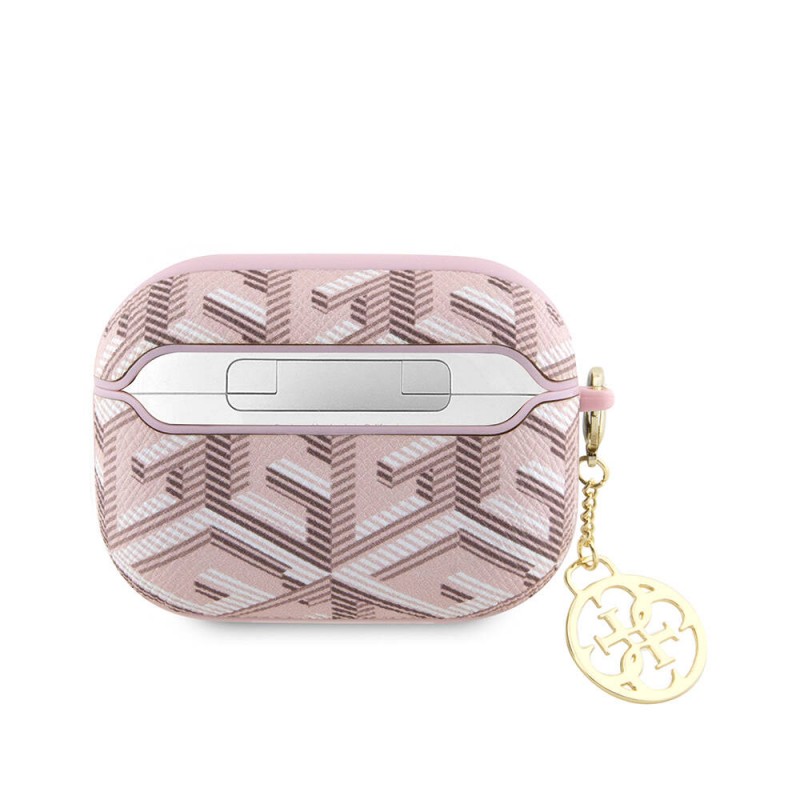 Bal-z Apple Airpods Pro 2 Kılıf Guess Orjinal Lisanslı G Cube Desenli 4G Süs Zincirli Kapak