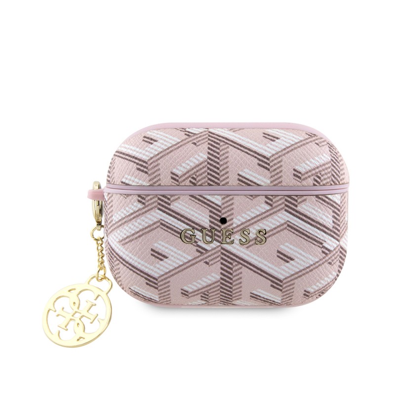 Bal-z Apple Airpods Pro 2 Kılıf Guess Orjinal Lisanslı G Cube Desenli 4G Süs Zincirli Kapak