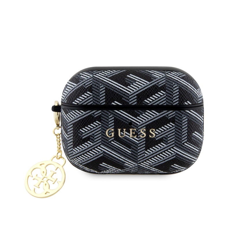 Bal-z Apple Airpods Pro 2 Kılıf Guess Orjinal Lisanslı G Cube Desenli 4G Süs Zincirli Kapak