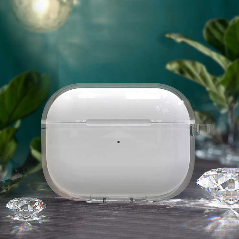 Bal-z Apple Airpods Pro 2 Kılıf Şeffaf Kristal Silikon  Airbag 14 Kılıf