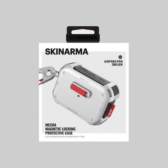 Apple AirPods Pro 2 Kılıf SkinArma Magnetik Kilitli Airbagli Tasarım Mecha Kılıf Apple AirPods Pro 2 Kılıf SkinArma Magnetik Kilitli Airbagli Tasarım Mecha Kılıf
