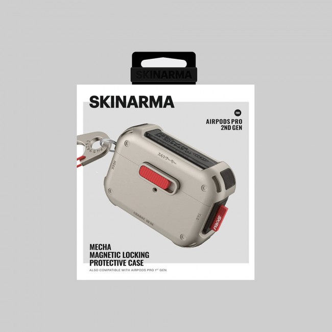 Apple AirPods Pro 2 Kılıf SkinArma Magnetik Kilitli Airbagli Tasarım Mecha Kılıf Apple AirPods Pro 2 Kılıf SkinArma Magnetik Kilitli Airbagli Tasarım Mecha Kılıf