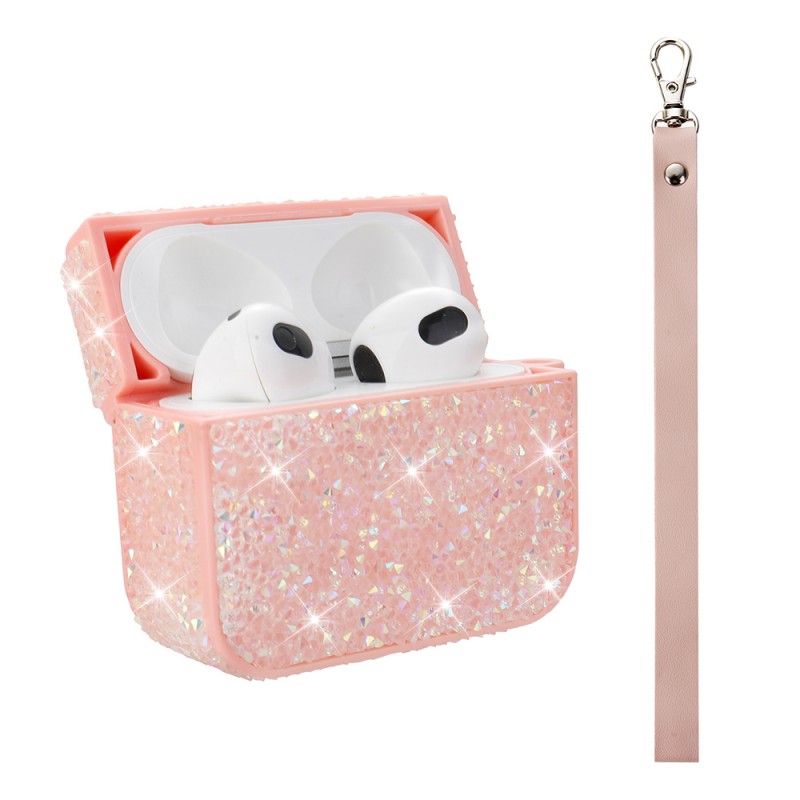 Bal-z Apple Airpods Pro 2  Airbag 45 Bilek Askı Aparatlı Simli Şeffaf Kılıf