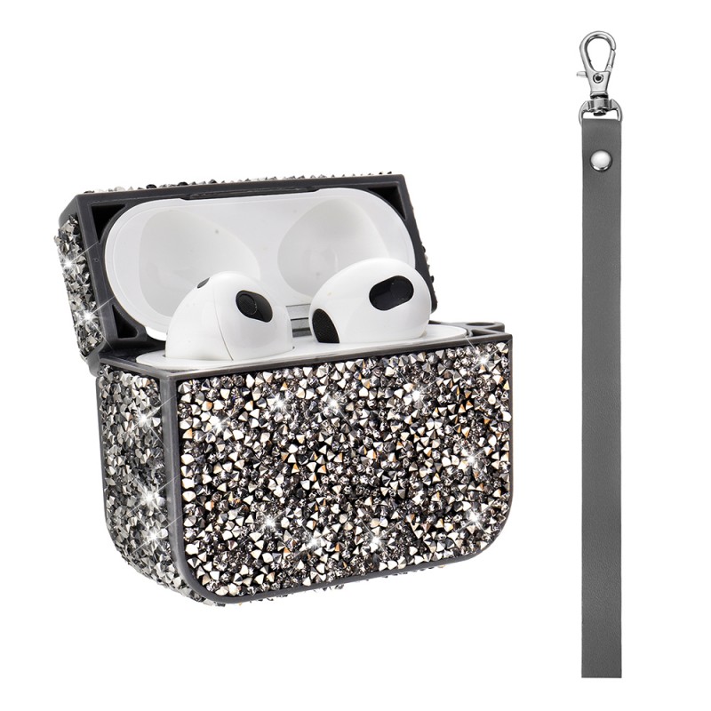 Bal-z Apple Airpods Pro 2  Airbag 45 Bilek Askı Aparatlı Simli Şeffaf Kılıf