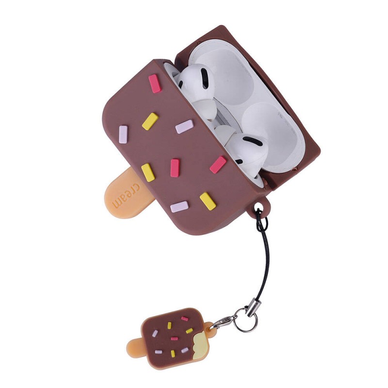 Bal-z Apple Airpods Pro 2  TPU Kabartma Figürlü İpli Airbag 37 Silikon Kılıf