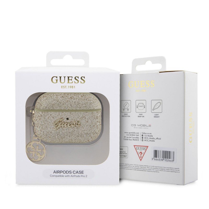 Bal-z Apple Airpods Pro Kılıf GUESS Glitter 4G Charm Kapak