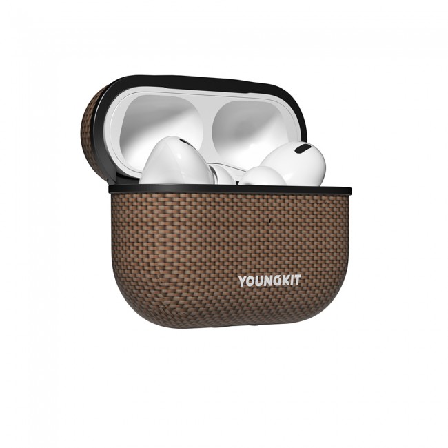 Apple Airpods Pro Kılıf Magsafe Şarj Özellikli Aramid Fiber Youngkit 1500D Kevlar Extreme Wing Serisi Kapak Apple Airpods Pro Kılıf Magsafe Şarj Özellikli Aramid Fiber Youngkit 1500D Kevlar Extreme Wing Serisi Kapak