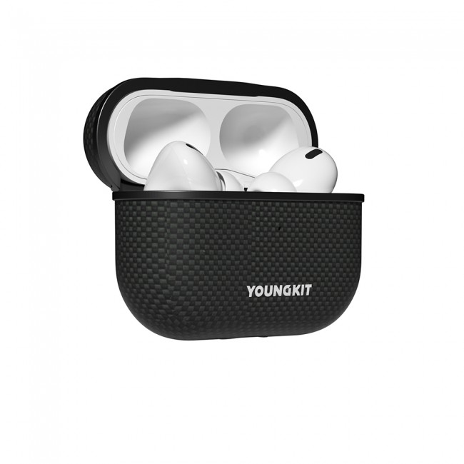 Apple Airpods Pro Kılıf Magsafe Şarj Özellikli Aramid Fiber Youngkit 1500D Kevlar Extreme Wing Serisi Kapak Apple Airpods Pro Kılıf Magsafe Şarj Özellikli Aramid Fiber Youngkit 1500D Kevlar Extreme Wing Serisi Kapak