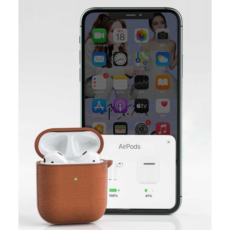 Bal-z Apple Airpods Pro Kılıf Wiwu Calfskin Kılıf