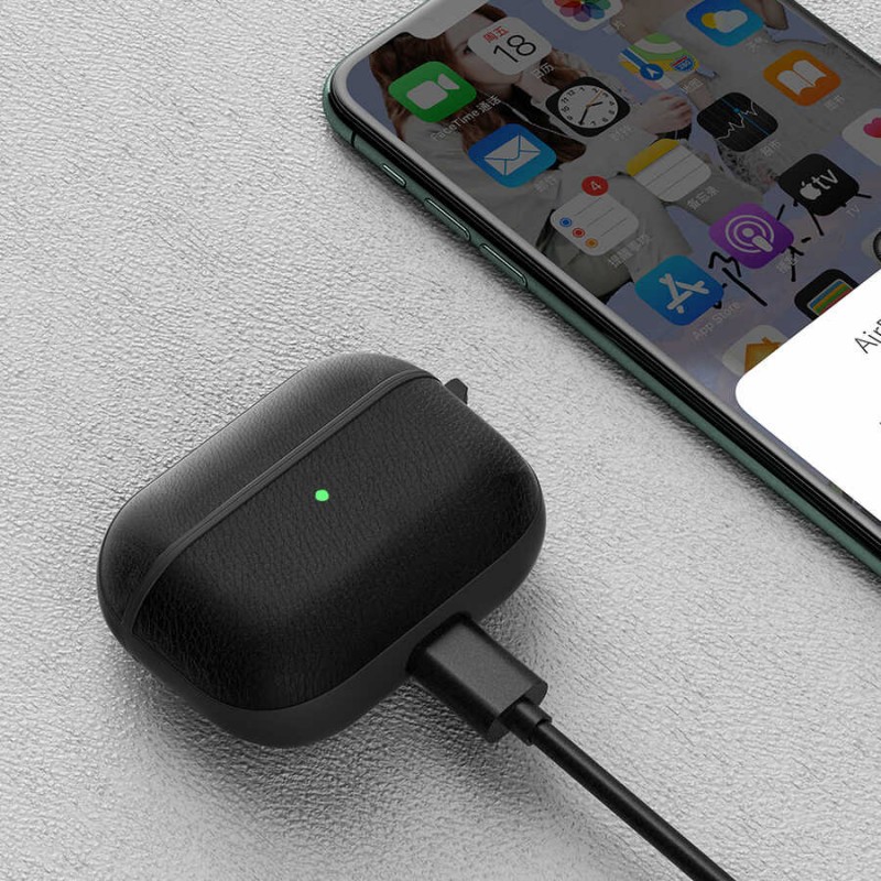 Bal-z Apple Airpods Pro Kılıf Wiwu Calfskin Kılıf