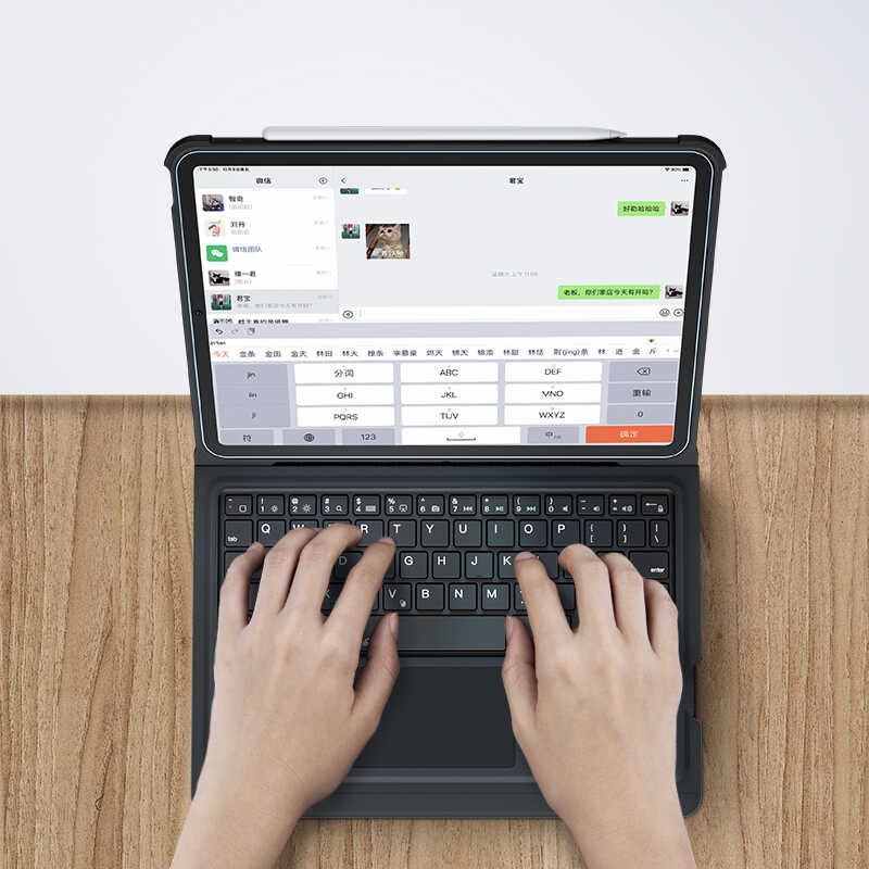 Bal-z Apple iPad 10.2 2021 (9.Nesil) Benks Multifunctional Kablosuz Klavyeli Kılıf