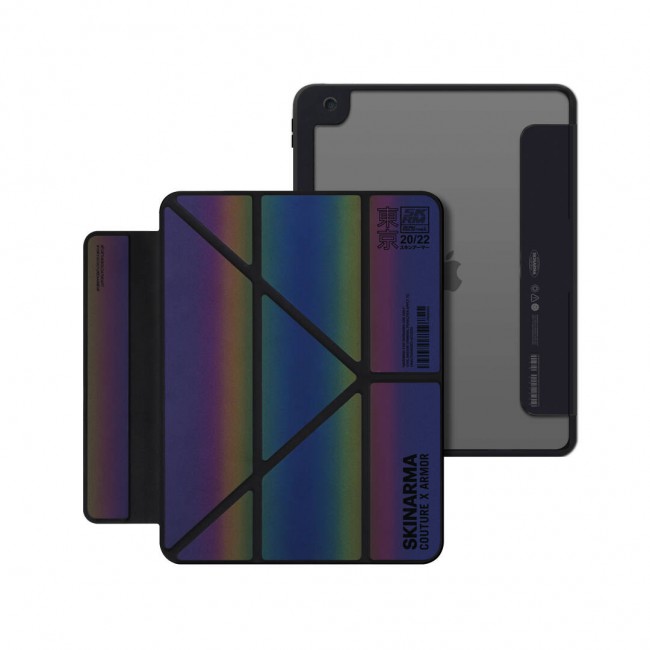 Apple iPad 10.2 2021 (9.Nesil) Kılıf SkinArma Holografik Tasarımlı Standlı Deri Görünümlü Kira Kobai Kapak Apple iPad 10.2 2021 (9.Nesil) Kılıf SkinArma Holografik Tasarımlı Standlı Deri Görünümlü Kira Kobai Kapak
