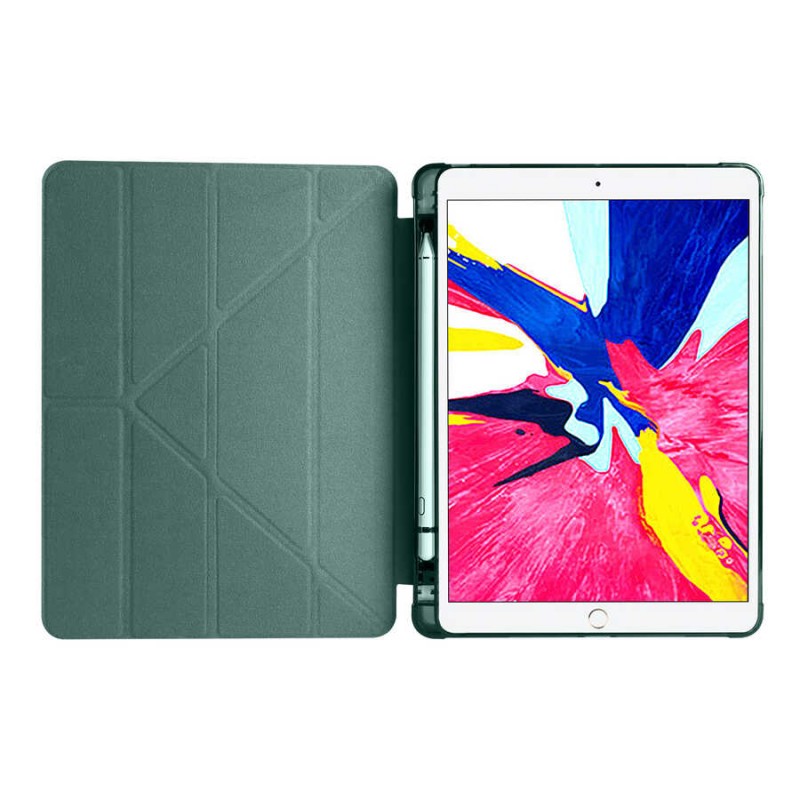Bal-z Apple iPad 10.2 2021 (9.Nesil) Kılıf  Tri Folding Kalem Bölmeli Standlı Kılıf