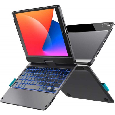 Bal-z Apple iPad 10.2 2021 (9.Nesil) Wiwu Waltz Rotating Keyboard Kablosuz Dönebilen Klavye