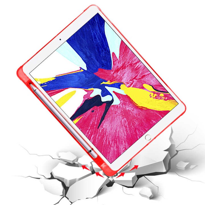 Apple iPad 10.2 (8.Nesil) Kılıf Zore Tri Folding Kalem Bölmeli Standlı Kılıf