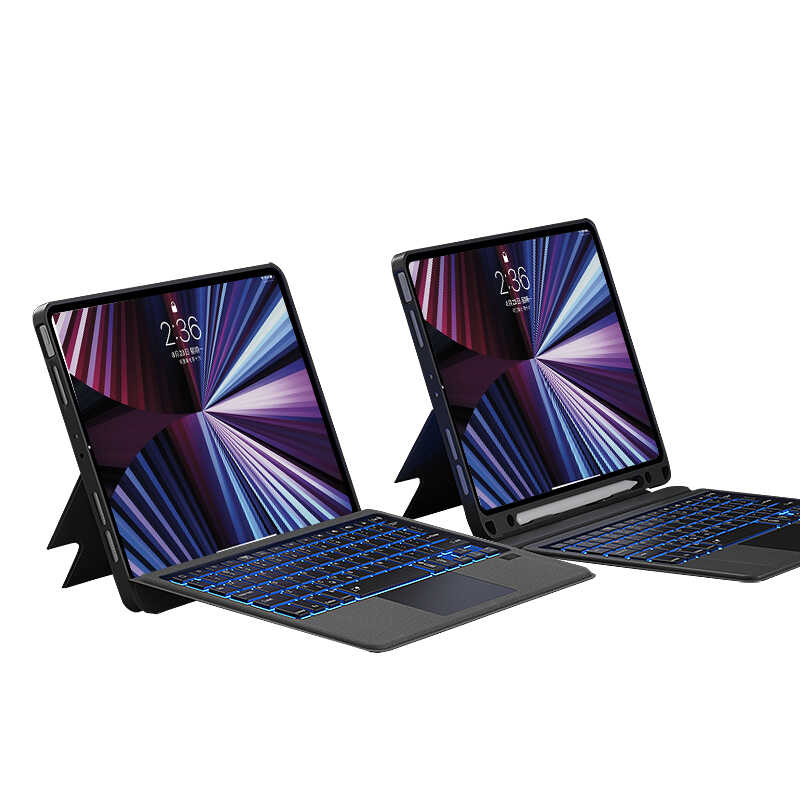 Bal-z Apple iPad 10.2 (8.Nesil) Wiwu Mag Touch Klavyeli Standlı Kılıf