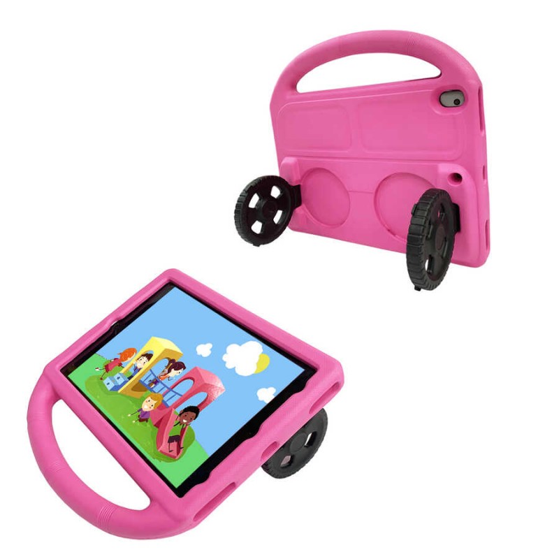 Bal-z Apple iPad 10.2 (8.Nesil)  Wheel Car Tekerlek Standlı Tablet Eva Silikon Kılıf