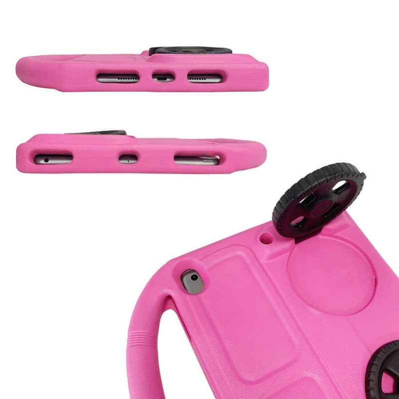 Bal-z Apple iPad 10.2 (8.Nesil)  Wheel Car Tekerlek Standlı Tablet Eva Silikon Kılıf