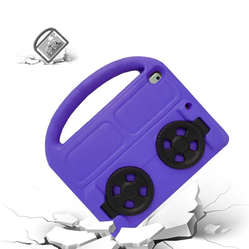 Bal-z Apple iPad 10.2 (9.Nesil)  Wheel Car Tekerlek Standlı Tablet Eva Silikon Kılıf