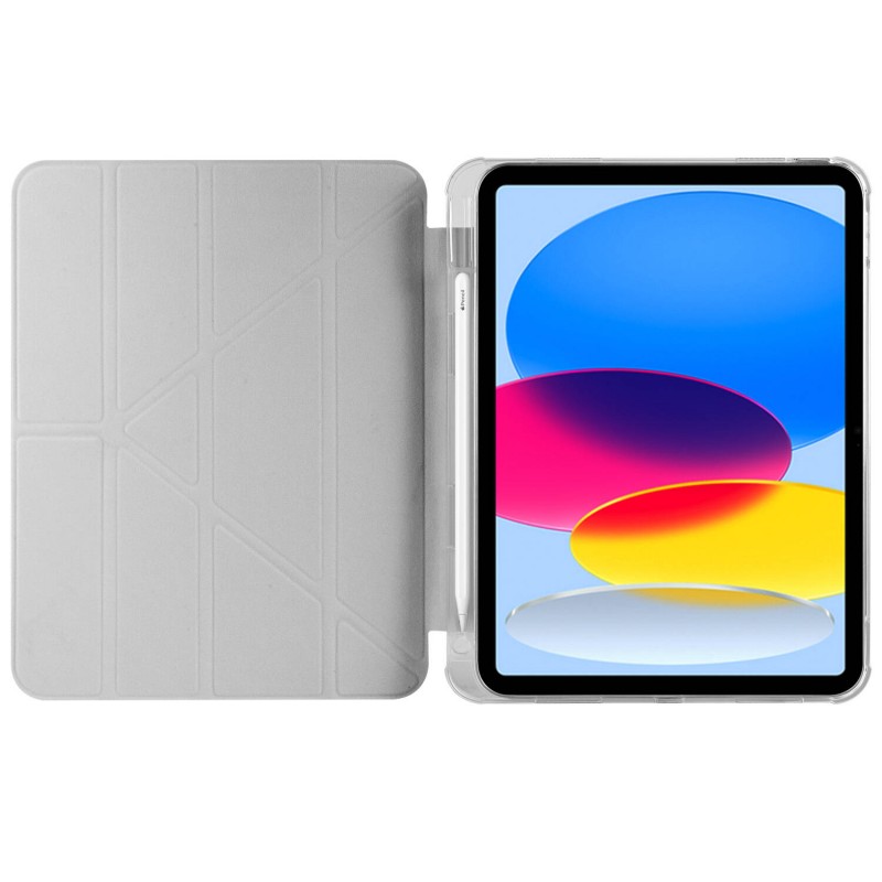 Bal-z Apple iPad 10.9 2022 (10.Nesil) Kılıf  Tri Folding Kalem Bölmeli Standlı Kılıf