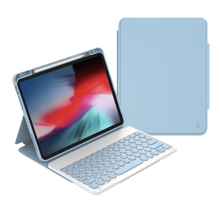 Apple iPad 10.9 2022 (10.Nesil) Wiwu Protective Gizli Kalem Bölmeli Klavyeli Kılıf