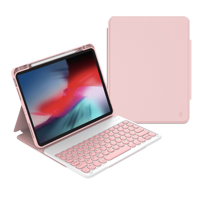Bal-z Apple iPad 10.9 2022 (10.Nesil) Wiwu Protective Gizli Kalem Bölmeli Klavyeli Kılıf